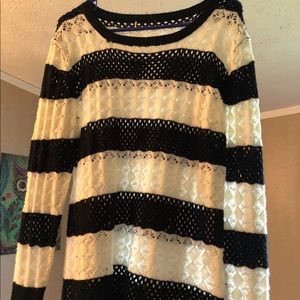 Black and white sweater